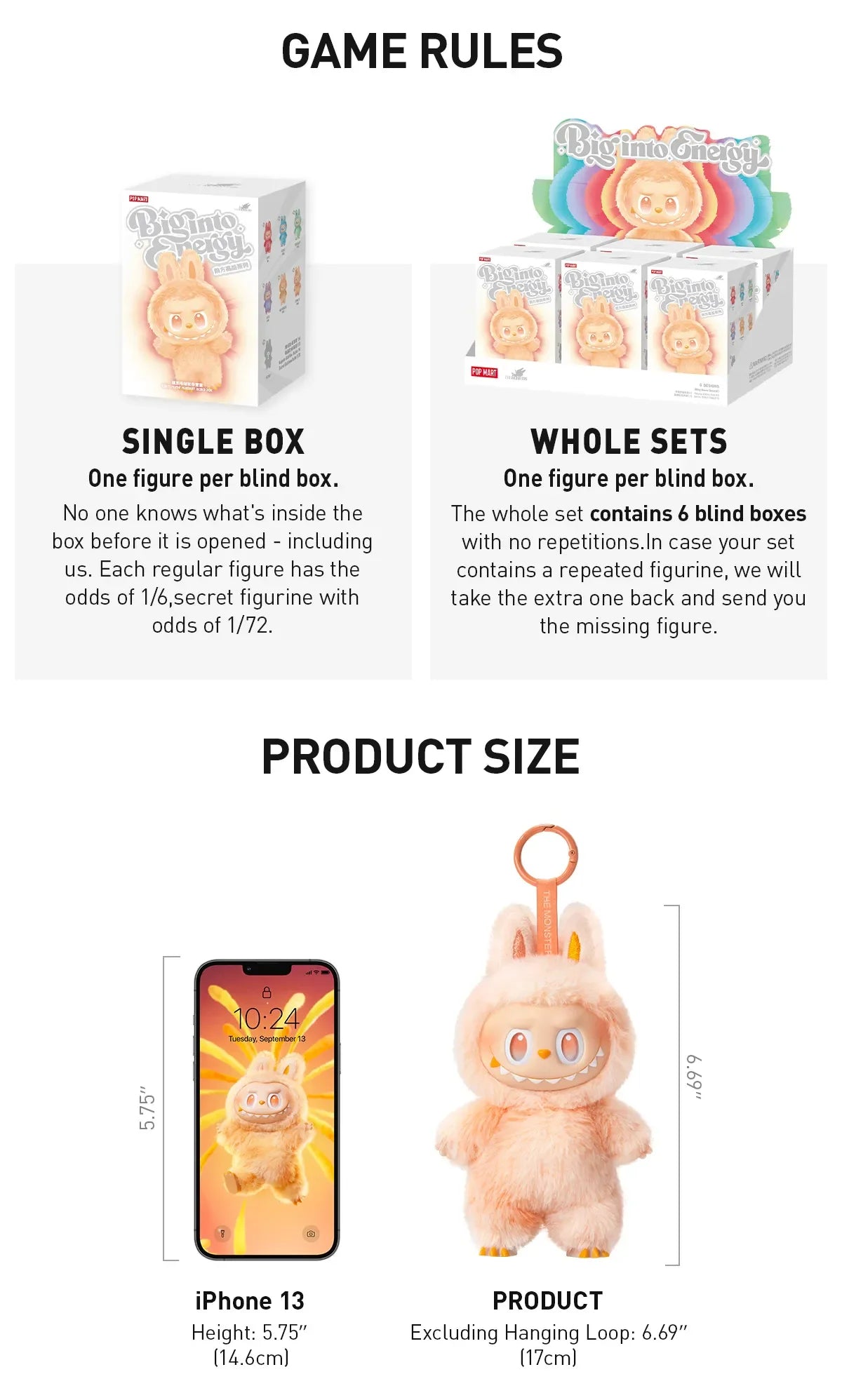 THE MONSTERS Labubu Big into Energy Series-Vinyl Plush Pendant Blind Box